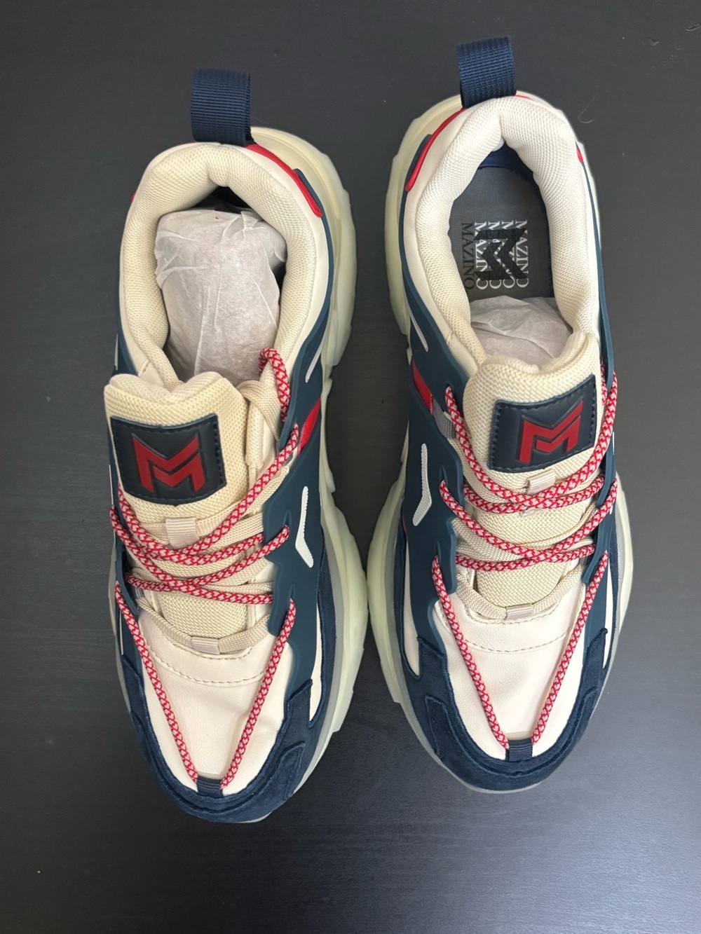 Mazino red white and blue sneakers